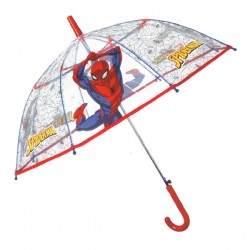 Παιδική ομπρέλα βροχής διάφανη αυτόματη, Spiderman